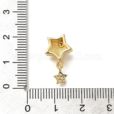 Латунные микро проложить Цирконий Европейский бисером KK-Z086-24G-1