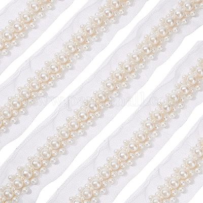 Ткань с лентой из пластиковых бусин OCOR-FG0001-29-1