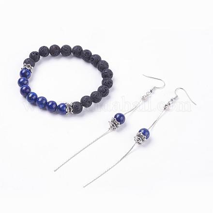 Juegos de lapis lazulijewelry naturales SJEW-JS00930-1
