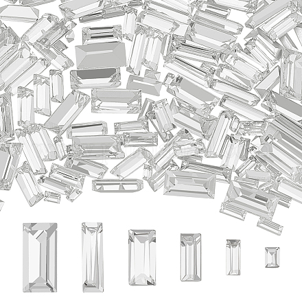 180 шт. 6 стильных стеклянных кабошона со стразами GLAA-FG0001-13-1