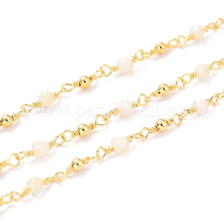 Chaînes de perles de verre faites à la main de 3.28 pied X-CHC-I038-03G-1