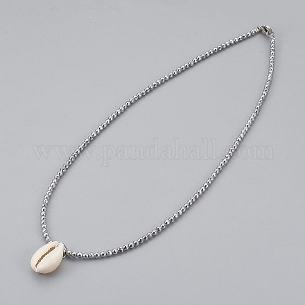 (vente d'usine de fêtes de bijoux) colliers pendentifs en coquille de cauri NJEW-JN02292-1