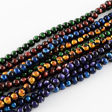 Chapelets de perles en verre peint DGLA-R040-12mm-M-1