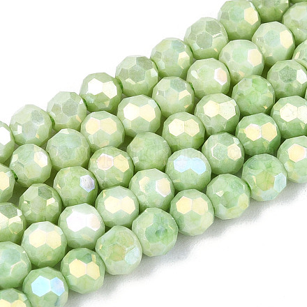 Антикоррозийные гальванические стеклянные бусины EGLA-T021-4mm-15-09-1