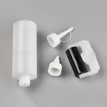 プラスチック接着剤液体容器  ボトルディスペンサー  透明  4.8x15.5cm  容量：200ml（6.76液量オンス） TOOL-WH0073-01-1