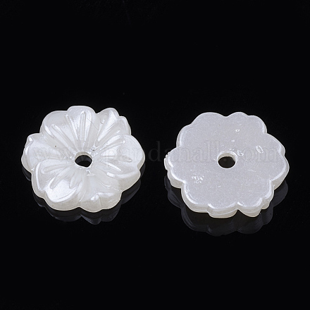 Perles d'imitation perles en plastique ABS OACR-S020-15-1