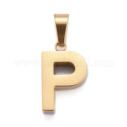 Placage ionique (ip) 304 pendentifs lettre en acier inoxydable STAS-H127-P-G-1