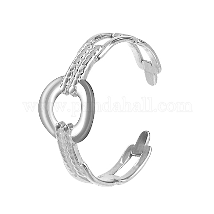 Anillos abiertos de acero inoxidable con forma de anillo para mujer WX5290-2-1