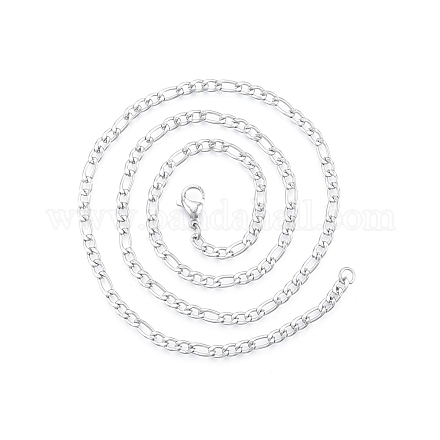 Herren-Halskette aus 201 Figaro-Ketten aus Edelstahl NJEW-N050-A08-3-45P-1