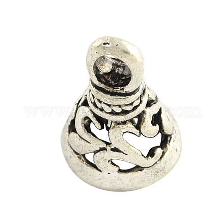 Tibetan Style Alloy Bell Pendants TIBEP-Q046-022AS-LF-1