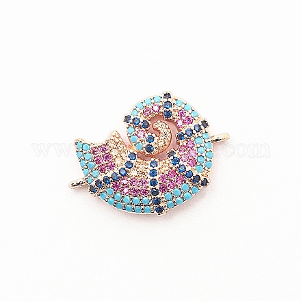 Metal Pave Colorful Cubic Zirconia Connector Charms PW23030754786-1