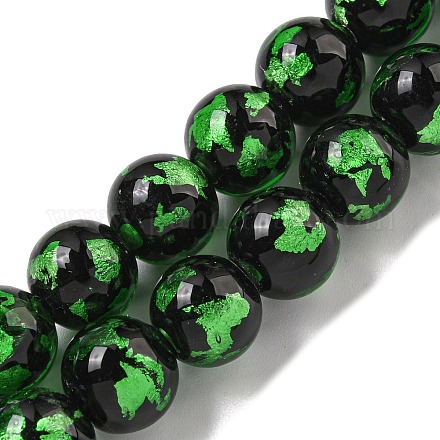 Бусины ручной работы из серебряной / золотой фольги в технике лэмпворк LAMP-L079-07B-1