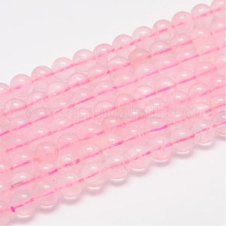Chapelets de perles en quartz rose naturel G-F306-08AB-8mm-1