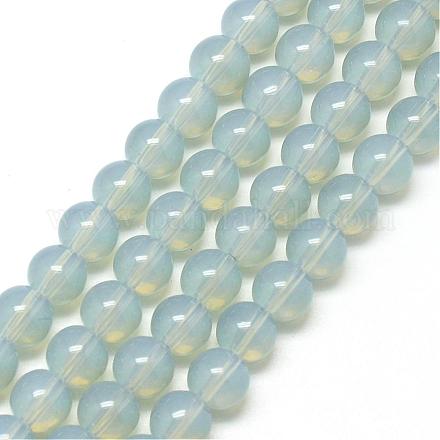 Chapelets de perles en verre peint DGLA-Q023-6mm-DB7-1