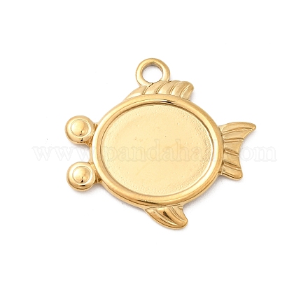 Оправы для подвесок из нержавеющей стали 304 в виде кабошонов STAS-B113-09G-05-1