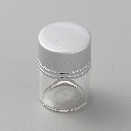 Стеклянная пустая бутылка для таблеток с алюминиевыми завинчивающимися крышками CON-WH0092-44A-1