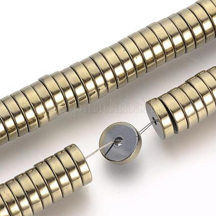 Electroplate Non-magnetic Synthetic Hematite Beads Spacers Strands G-Q486-75H-1