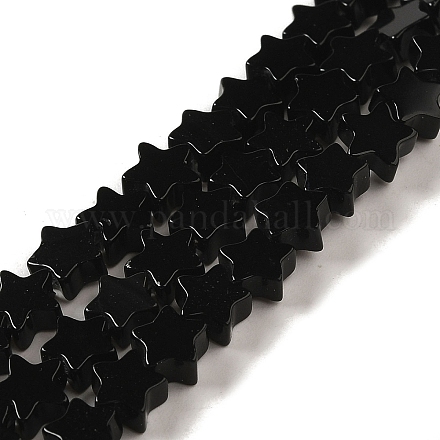 Натуральные бусины из черного оникса (окрашенные и нагретые) G-G085-B44-02-1