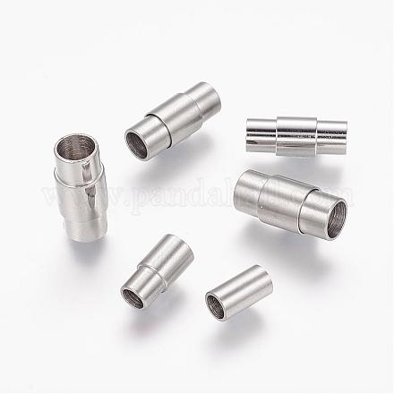 304 Stainless Steel Magnetic Clasps with Glue-in Ends STAS-K122-28-1