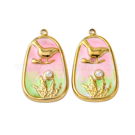 Подвески из нержавеющей стали 304 с эмалью STAS-L299-22G-02-1