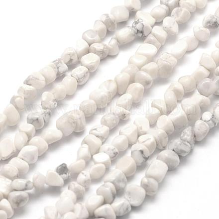 Chapelets de perles en howlite naturelle G-F465-05-1
