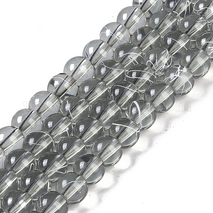 Строковые прозрачные стеклянные бусины в нитях GLAD-Q012-8mm-09-1