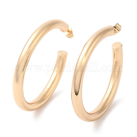 Brass Ring Stud Earring Findings EJEW-Q765-07G-1