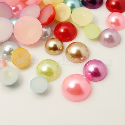 Cabujones de perlas de imitación de plástico ABS SACR-S738-7-12mm-M-1