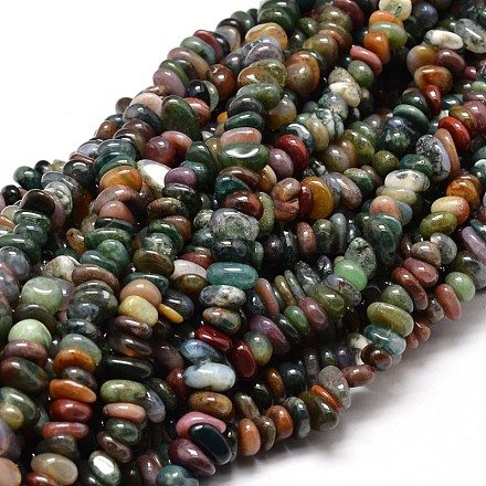 Naturelles indiennes puce agate brins de perles X-G-E271-106-1
