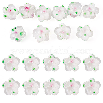 Perle di lampwork fatte a mano da 10 pz&nbsp;LAMP-TADJ0001-01B-1