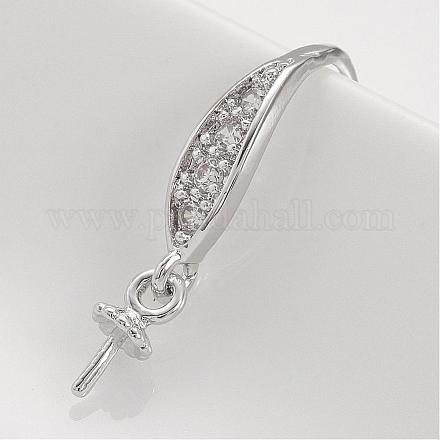 Brass Earring Hooks for Earring Design KK-P065-02P-1
