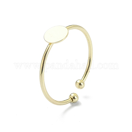 Fornituras de anillo de puño abierto de latón KK-P232-01G-1