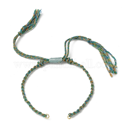Плетеный браслет из хлопкового шнура MAK-L043-02G-11-1