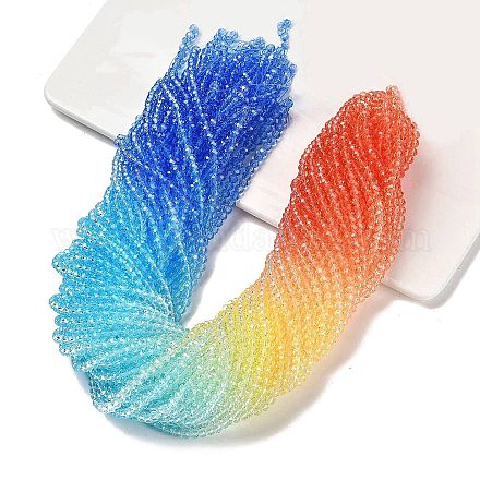 Прозрачные окрашенные стеклянные бусины X1-DGLA-A034-T4mm-A13-1