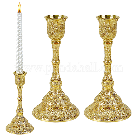 2 шт. подсвечники из цинкового сплава&nbsp;AJEW-PH0007-97B-1