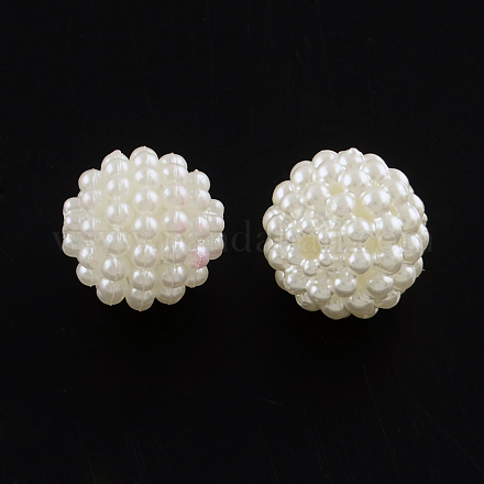 Perles en acrylique de perle d'imitation MACR-R553-14mm-04-1