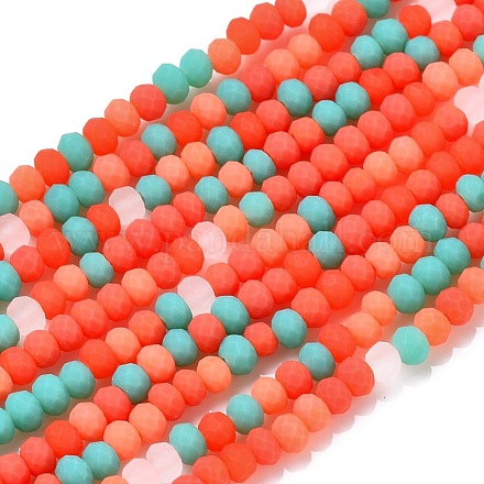 Faceted Glass Beads Strands GLAA-F106-B-F04-1