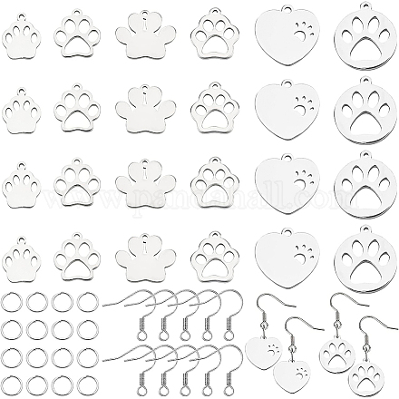 Benecreat kit per la creazione di orecchini a goccia con stampa zampa di cane fai da te DIY-BC0004-63-1