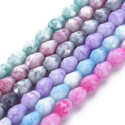 Cuisson opaque de perles de verre peintes EGLA-N006-007-1