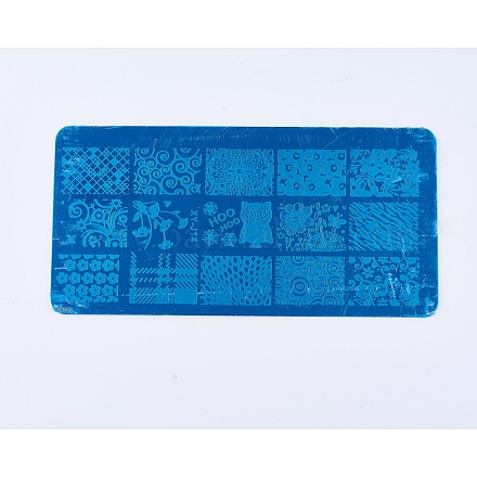 Dernières plaques d'estampage d'art d'ongle d'acier inoxydable AJEW-TA0007-D05-1