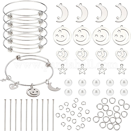 Набор для изготовления браслета с шармом луны и звезды benecreat своими руками DIY-BC0004-64-1