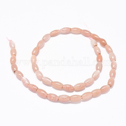 Natürliche sunstone Perlen Stränge G-F632-30-1