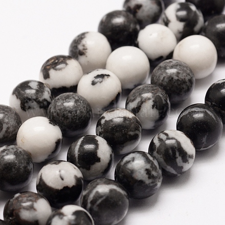 Chapelets de perles en zèbre naturel G-F511-03-8mm-1