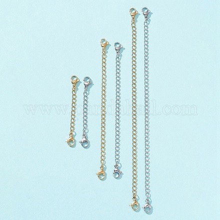 6 Strand 6 Style 304 Stainless Steel Curb Chain Extender STAS-FS0001-30-1