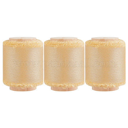 3 рулон полиэстеровой атласной ленты с потертостями OCOR-DR0001-03C-1