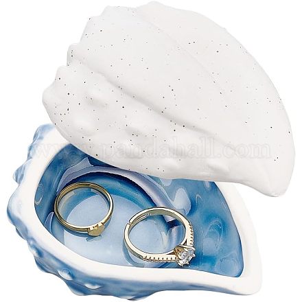 Porta anillos de concha Arricraft para joyería AJEW-WH0329-50-1