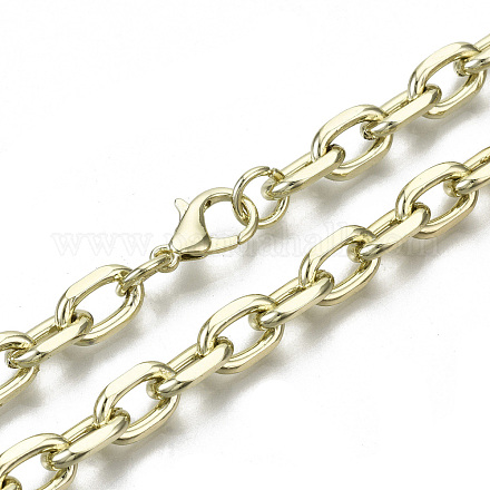 Iron Cable Chains Necklace Making MAK-N034-003A-14KC-1