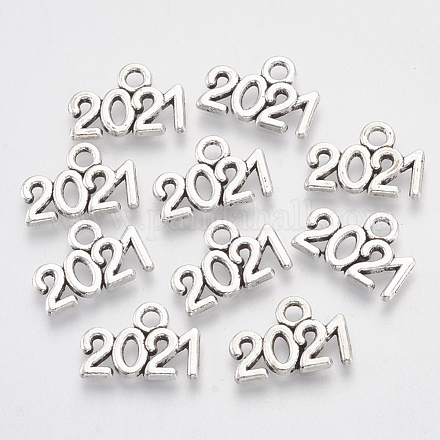 Tibetan Style Alloy Charms TIBE-T010-36AS-RS-1