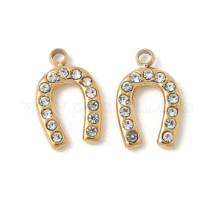 Подвески из нержавеющей стали 304 со стразами STAS-V015-12G-1