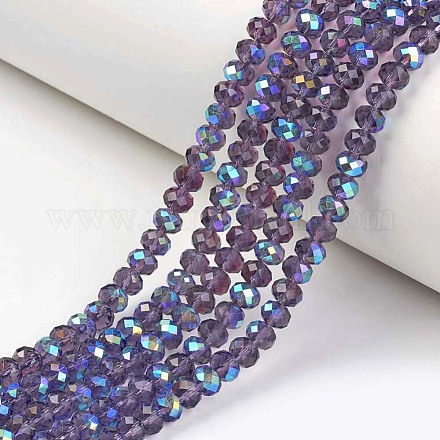 Electroplate Glass Beads Strands EGLA-A034-T8mm-L13-1